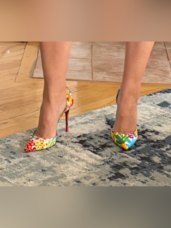Christian Louboutin Shoes - Christian Louboutin Multicolor Floral Pointed Toe Stiletto Pumps